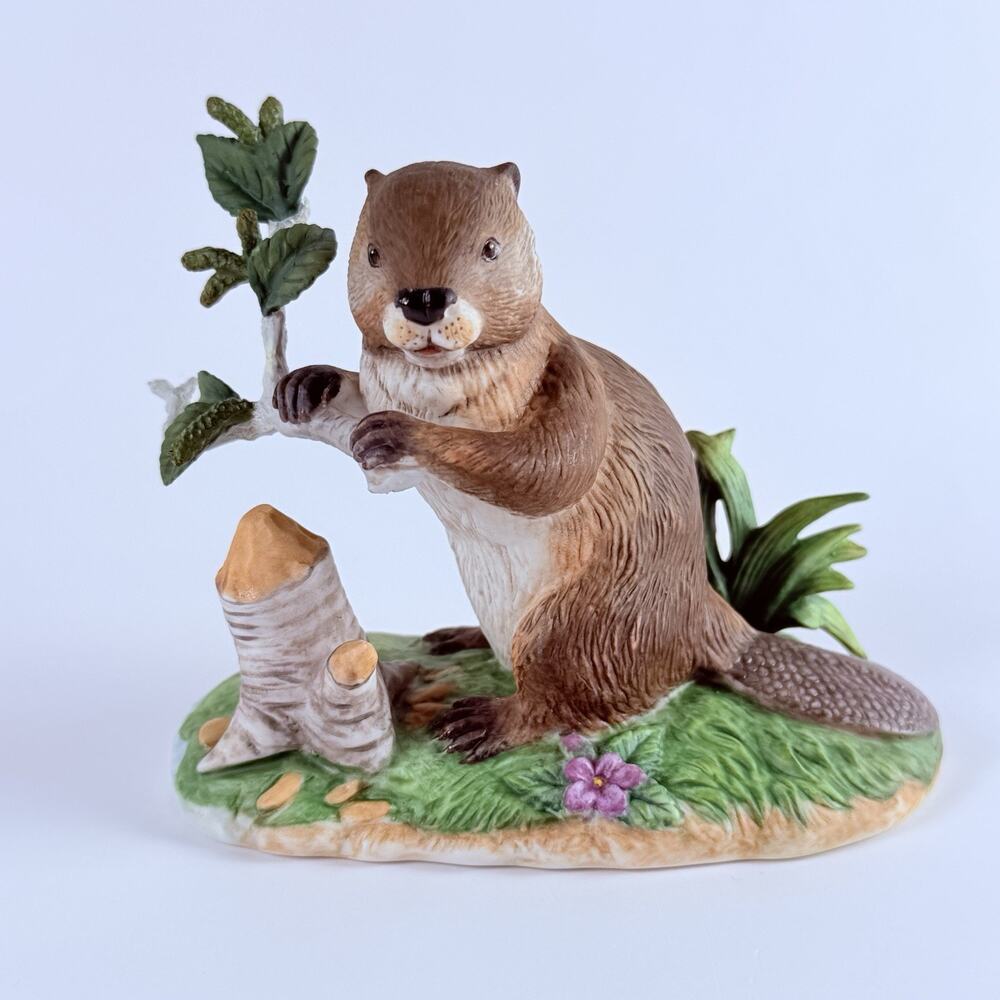 Lenox Beaver Figurine 1994 Woodland Worker American Vintage ADORABLE!